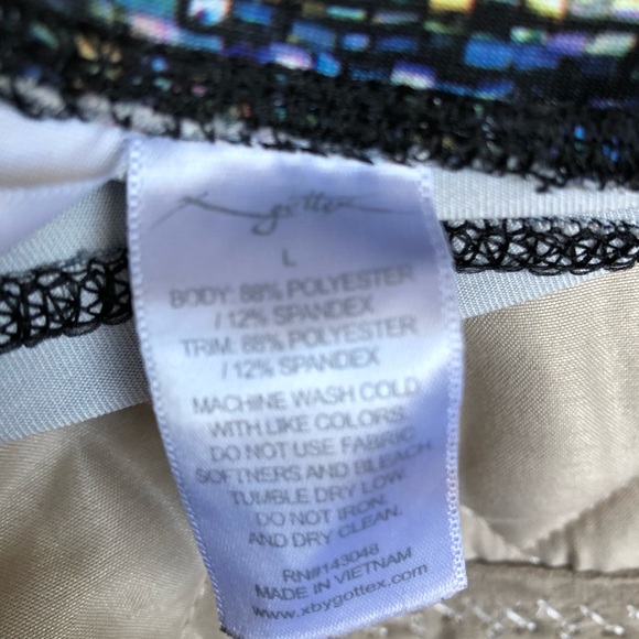 2 pair leggings 1 - X by Gottex Leggings w/mesh L & 1 Tangerine L - Picture 8 of 12